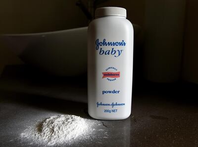 epa06885476 (FILE) - A container of Johnson's Baby powder, by multinational Johnson & Johnson, is pictured in Brisbane, Australia, 25 February 2016 (reissued 13 July 2018). According to media reports, a jury in Missouri, USA on 12 July 2018, has ordered pharmaceutical giant Johnson & Johnson to pay a record 4.7 billion US dollar in damages to 22 women, who alleged that its talcum based products, including baby powder, caused them to develop ovarian cancer.  EPA/DAN PELED AUSTRALIA AND NEW ZEALAND OUT *** Local Caption *** 52608473