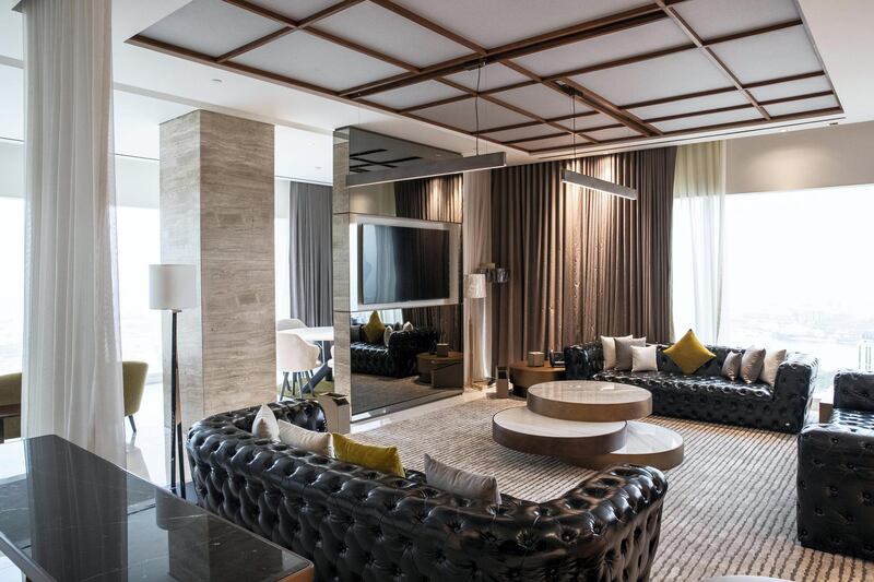 DUBAI, UNITED ARAB EMIRATES. 30 AUGUST 2020. The soon to opened Sofitel at Wafi a first look at the property as it gears up fr it’s soft opening. (Photo: Antonie Robertson/The National) Journalist: Farah Andrews. Section: National.