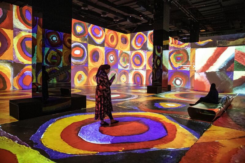Raise Vibration opens on Friday at Infinity Des Lumieres in The Dubai Mall. All Photos: Antonie Robertson / The National

