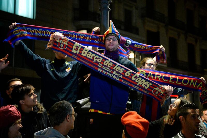 Despite winning the league with such authority, Barcelona fans will smart at the fact their great Madrid rivals remain in contention for a record 13th victory in Europe's premier club competition, the Champions League. AFP/Josep LAGO