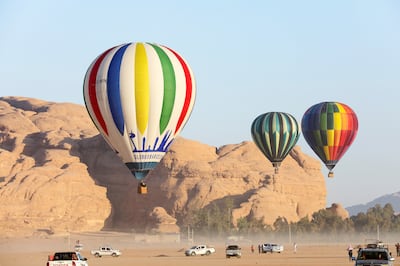 Hot-air balloons at a festival in Wadi Rum desert, Jordan on October 1, 2021. Photo: Reuters