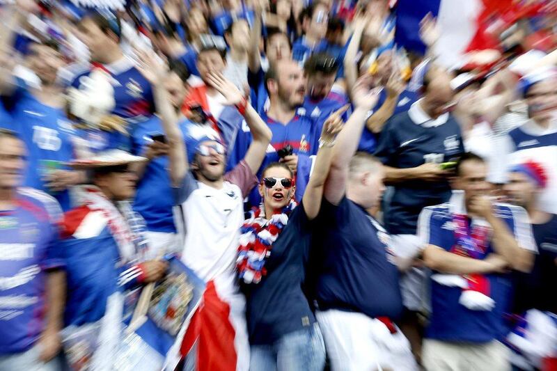 Supporters of France prior the Uefa Euro 2016 Final match between Portugal and France at Stade de France in Saint-Denis, France, 10 July 2016. Etienne Laurent / EPA