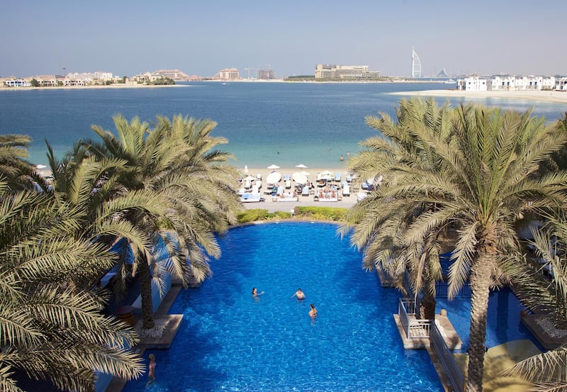 The Palm Jumeirah's RIVA Beach Club in Dubai has reopened for business. Picture: Seven Media