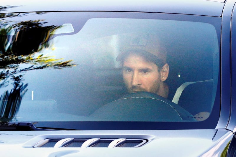 Lionel Messi reports for training. EPA