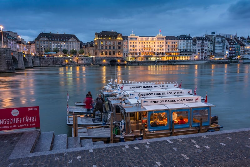 Basel BÃ¢le Basilea House boats August 2017 | usage worldwide Photo by: Udo Bernhart/picture-alliance/dpa/AP Images