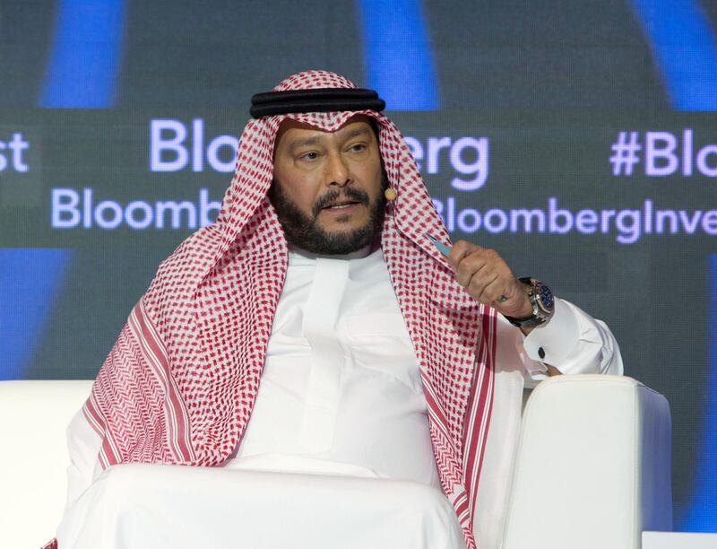 ABU DHABI, UNITED ARAB EMIRATES - Eng. Talal Ibrahim Al-Maiman, Chief Executive Officer, Kingdom Holding Company at Bloomberg Invest, Four Seasons Hotel.  Leslie Pableo for The National 