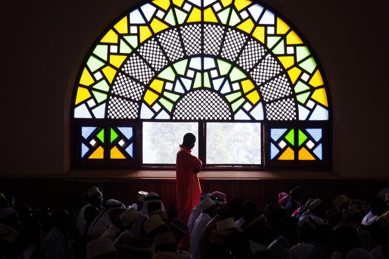 Muslim worshippers attend Eid Al Fitr prayers at the Uganda National Mosque in Kampala, Uganda. AFP