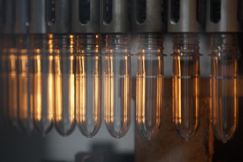 Bottles are produced for Sriracha Hot Chili Sauce at the Huy Fong Foods plant. David McNew / Getty Images / AFP