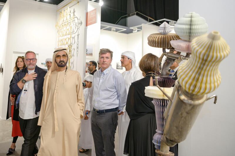 Vice President and Prime Minister of the UAE and Ruler of Dubai Sheikh Mohammed bin Rashid Al Maktoum visited Art Duba. Wam