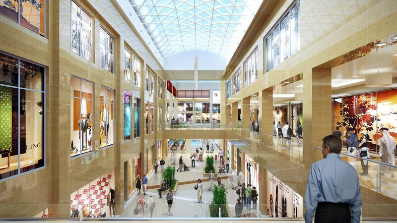 Around 63 per cent of the 235,000 square metre floor space has been rented out, with another 18 per cent in advanced negotiations. Picture rendering courtesy of Aldar