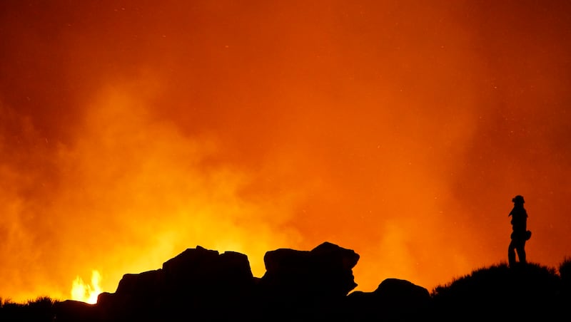 Fire rampages through Arafo-Candelaria, Tenerife. EPA