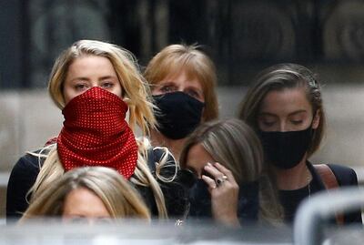 Actor Amber Heard leaves the High Court in London, Britain, July 7, 2020. REUTERS/Henry Nicholls