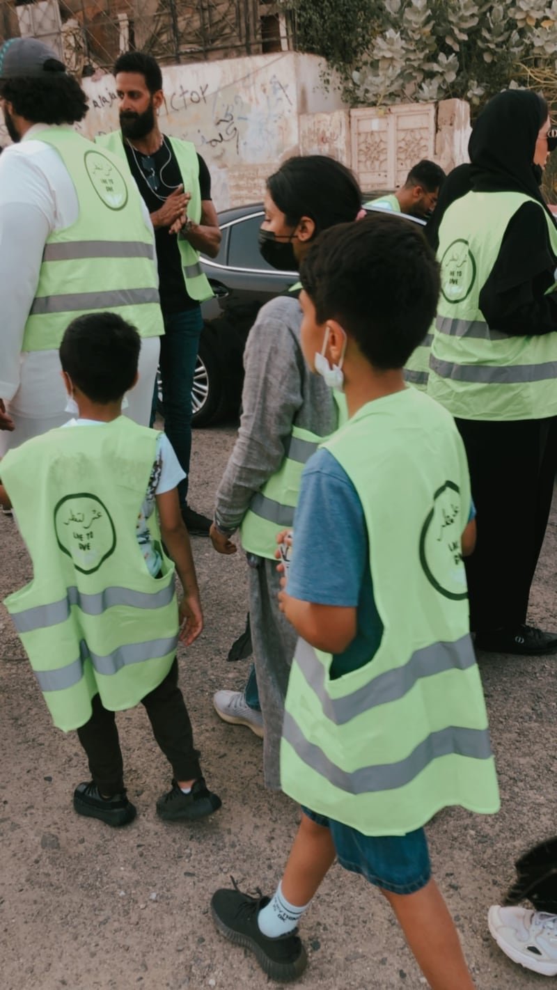 Volunteers deliver the boxes door to door in some of Jeddah's less privileged neighbourhoods.