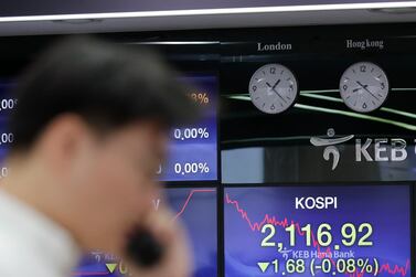 Korea Composite Stock Price Index extended losses on Friday after South Korea reported weak manufacturing data that suggested a worsening toll from trade tensions. AP