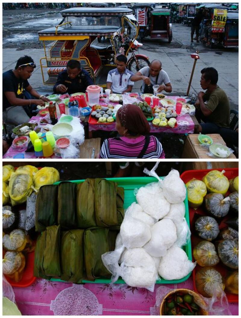 Filipino tricycle drivers having iftar during Ramadan in Taguig, Metro Manila, the Philippines on June 12, 2016. Photo by Erik De Castro