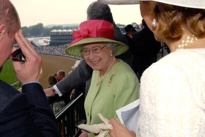 Queen Elizabeth II attends the 133rd Kentucky Derby at Churchill Downs in Louisville, Kentucky.  Getty Images / AFP
