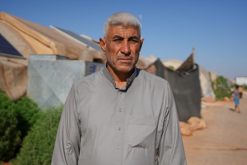 The director of the Al-Tah camp, Abdul Salam al-Youssef, said: 'Cutting off aid to the displaced and not bringing this aid in from the border will have disastrous results'