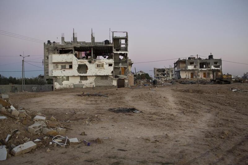 Villas in Shajaya, Gaza, destroyed by the Israeli Defense Force in the August war, 2014, Palestine.