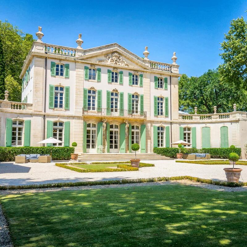 A view of the chateau, an 18th century home, located in the heart of the Rhone valley, within easy reach of Avignon, St. Remy and Aix-en-Provence. Courtesy Chateau De Tourreau