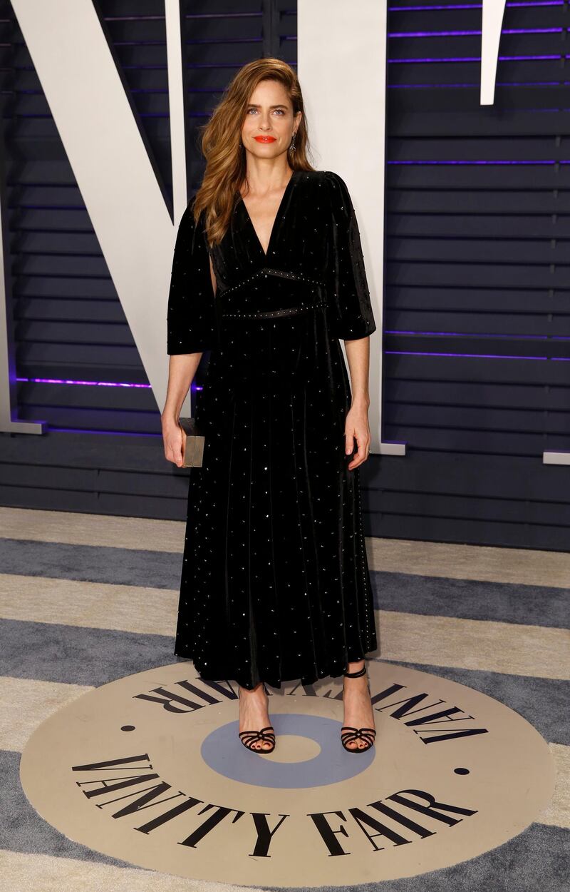 Amanda Peet arrives at the 2019 Vanity Fair Oscar Party. Reuters