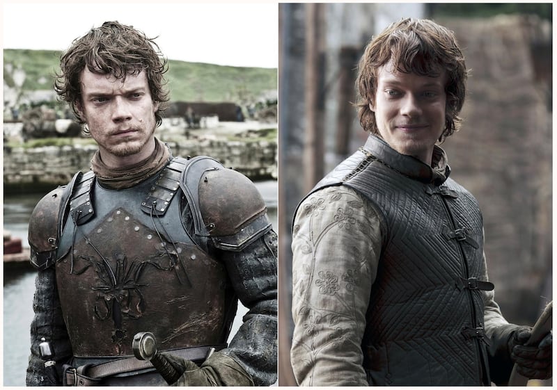 Alfie Allen portraying Theon Greyjoy in 'Game of Thrones'. HBO via AP