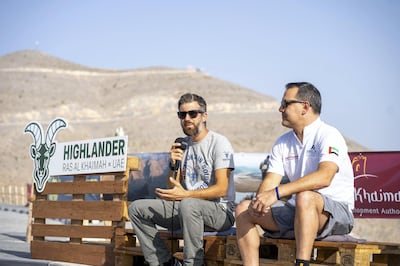 Fadi Hachicho, managing director of Highlander UAE (left)  and Raki Phillips, chief executive of Ras Al Khaimah Tourism Development Authority.