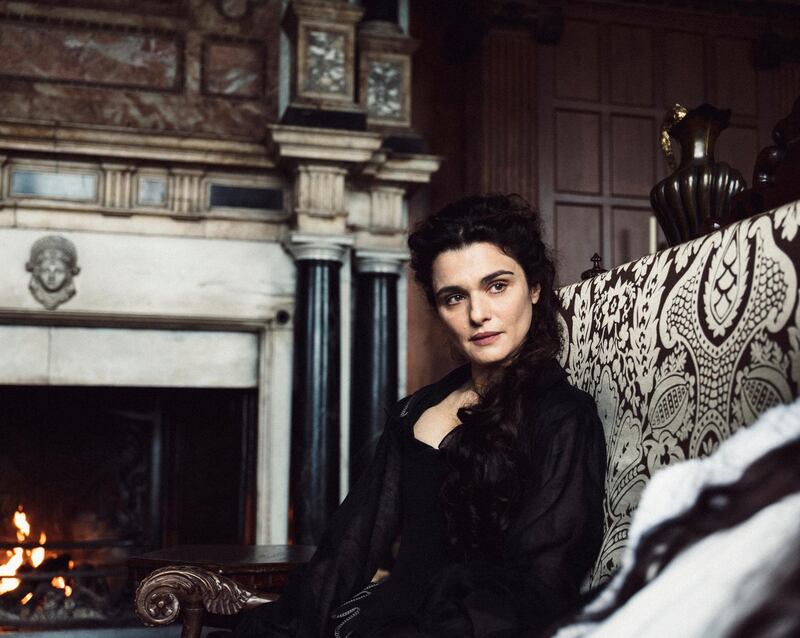 This image released by Fox Searchlight shows Rachel Weisz in a scene from "The Favourite." Weisz is nominated for an Oscar for best supporting actress for her role in the film. The 91st Academy Awards will be held on Sunday. (Yorgos Lanthimos/Fox Searchlight via AP)