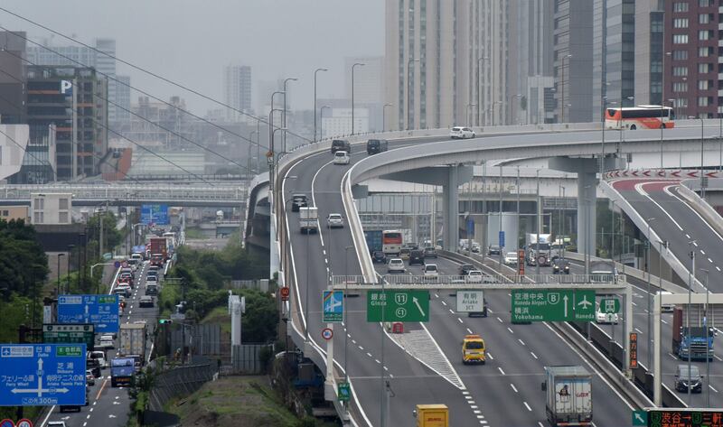 A general view of vehicles on roads in Tokyo on August 14, 2017.

Japan's economy grew 1.0 percent in the April-June period, notching up its sixth straight quarter of growth and its longest economic expansion in over a decade, government data showed on August 14. / AFP PHOTO / KAZUHIRO NOGI