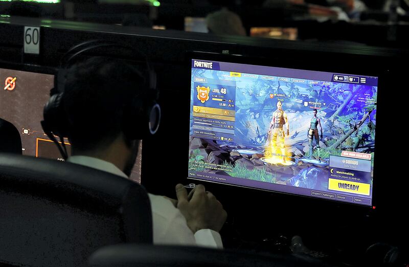 Fornite, one of the year's most popular titles, had 235 million active players last month. Pawan Singh / The National