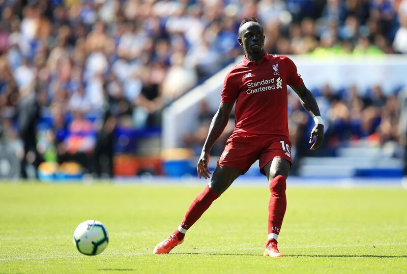 LEICESTER, ENGLAND - SEPTEMBER 01:  Sadio Mane of Liverpool passes the ball during the Premier League match between Leicester City and Liverpool FC at The King Power Stadium on September 1, 2018 in Leicester, United Kingdom.  (Photo by Marc Atkins/Getty Images)