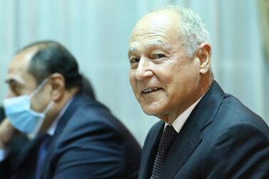 Secretary General of the Arab League Ahmed Aboul Gheit said Iran’s enrichment of uranium to 60 per cent was a clear step towards a nuclear bomb. EPA, Russian Foreign Affairs Ministry