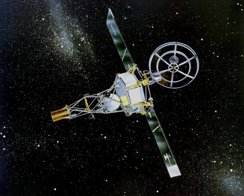 NASA's Mariner 2 was the world's first successful interplanetary spacecraft. Launched August 27, 1962, on an Atlas-Agena rocket, Mariner 2 passed within about 34,000 kilometers (21,000 miles) of Venus.