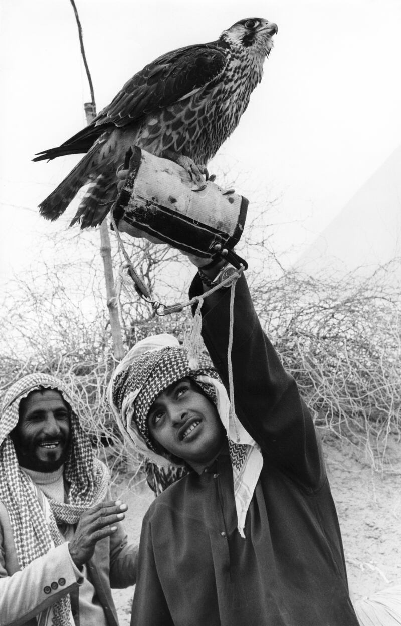 Sheikh Mohamed bin Zayed, now UAE President, during a visit to Pakistan in the 1970s. Photo: National Archives