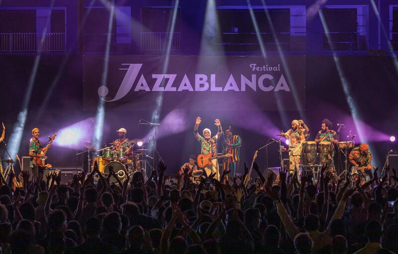 Gilberto Gil, performing at Jazzablanca. Photo: Sife Elamine