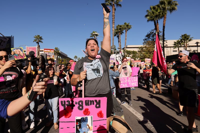 Jubilation erupted outside the courthouse, with fans cheering and shouting after the decision was announced. The crowd chanted 'Britney! Britney! Britney!' and fans sang and danced to Spears’ song 'Stronger'. Reuters