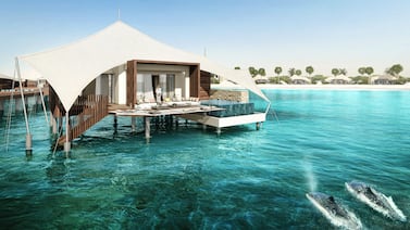 A rendering of an overwater villa at the luxury Hawar Resort by Mantis in Bahrain. Accor