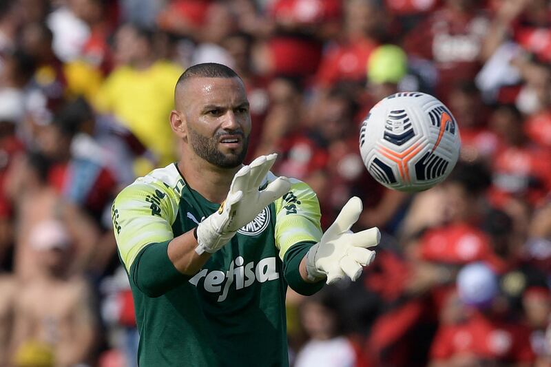 Weverton earns £13,000 a week at Palmeiras. AFP