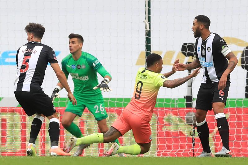 Fabian Schar - 5: Struggled to contain City's lone striker with two of his mates beside him. Gave away the penalty on Gabriel Jesus that resulted in City's opener. AFP