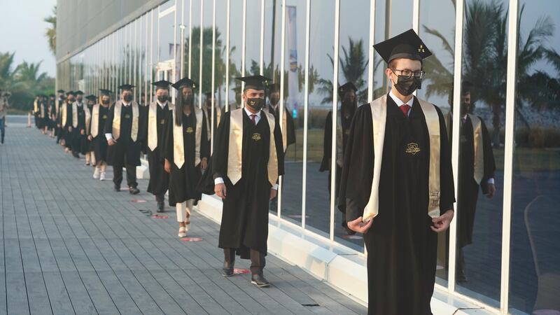 High school pupils at RAK Academy at their in-person graduation ceremony held this week. Courtesy: RAK Academy
                               