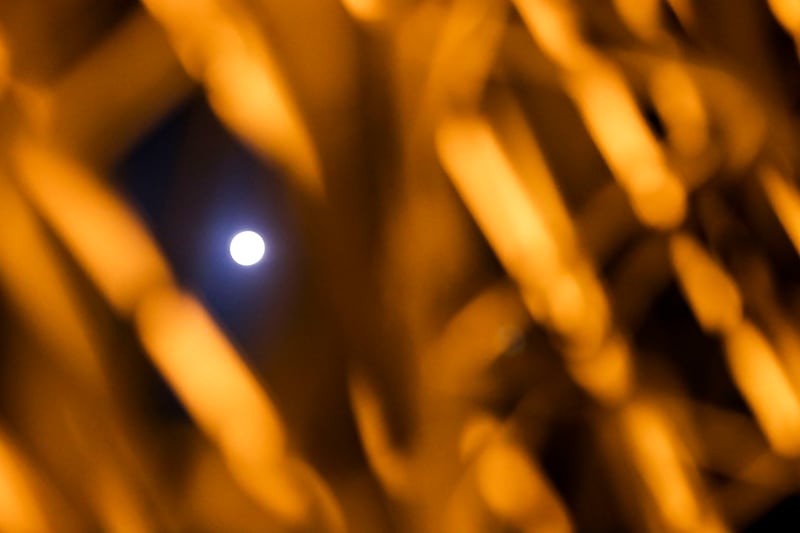 The Hunter's Moon as seen from the Sustainability Gate at the Expo 2020 Dubai site. Photo: Khushnum Bhandari / The National