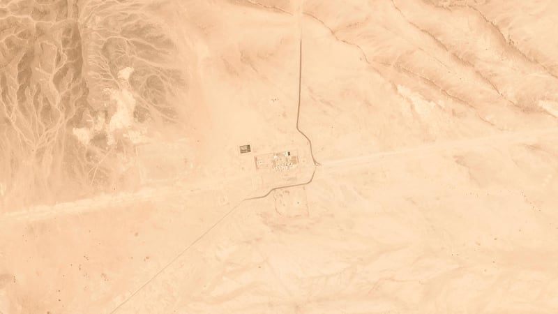 This satellite image provided by Planet Labs Inc. shows Saudi Aramco's Pumping Station No. 8 near al-Duadmi, Saudi Arabia, Tuesday, May 14, 2019, after what the kingdom described as a drone attack on the facility. An oil pipeline that runs across Saudi Arabia was hit Tuesday by drones, the Saudi energy minister said, as regional tensions flared just days after what the kingdom called an attack on two of its oil tankers elsewhere in the Mideast. (Satellite image Â© 2019 Planet Labs Inc. via AP)