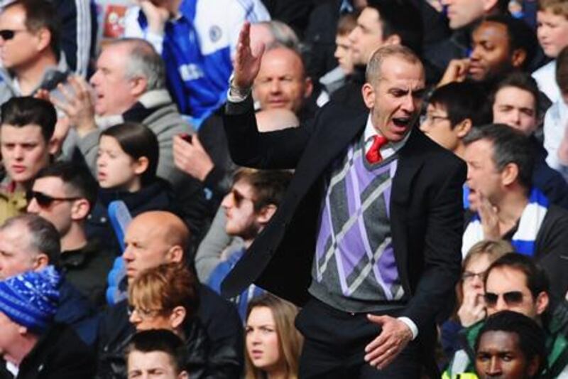 LONDON, ENGLAND - APRIL 07:  Paolo Di Canio, manager of Sunderland reacts during the Barclays Premier League match between Chelsea and Sunderland at Stamford Bridge on April 7, 2013 in London, England.  (Photo by Mike Hewitt/Getty Images)
