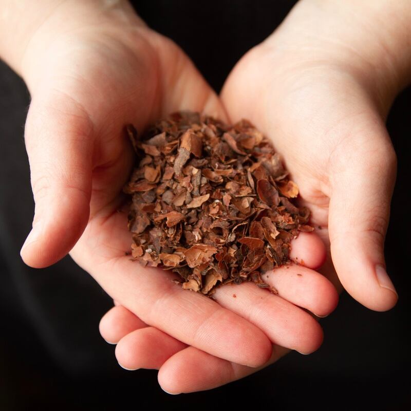 Pluck Tea uses cacao shells from a local chocolatier that would have otherwise been discarded. Photo: Pluck Tea