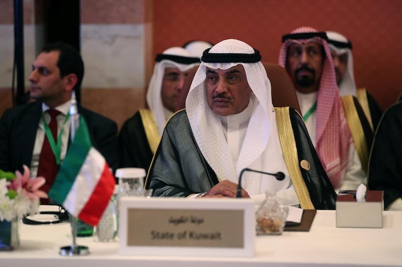 Kuwait's Foreign Minister Sheikh Sabah al Khalid Al Sabah attends the meeting in Jeddah. Reuters