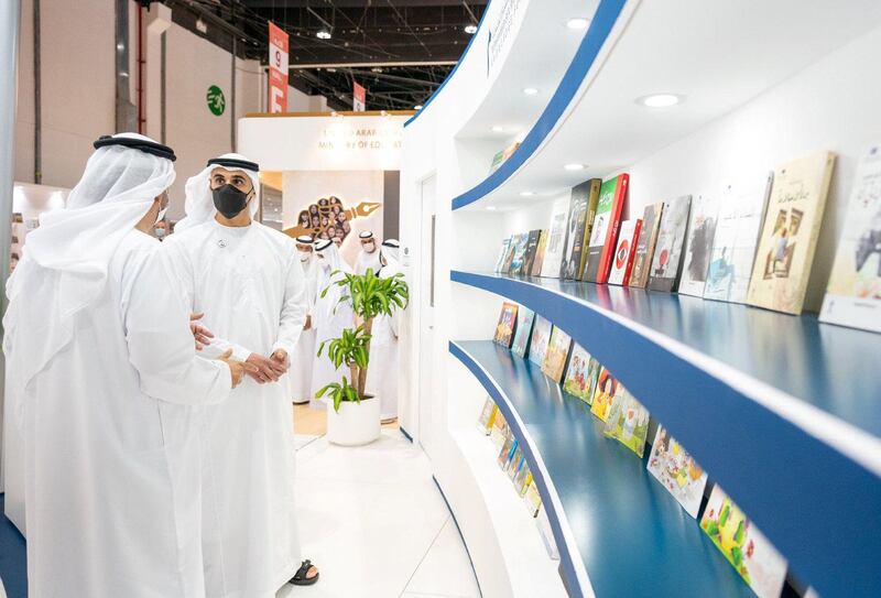 Khaled bin Mohamed bin Zayed inaugurates 30th edition of Abu Dhabi International Book fair at ADNEC. courtesy: admedia office twitter