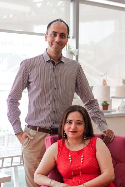 Sandeep and Latika Chawla are married business owners for nine years, since launching Giftbag.ae to fill a gap in the online gift delivery sector. Courtesy Sandeep and Latika Chawla