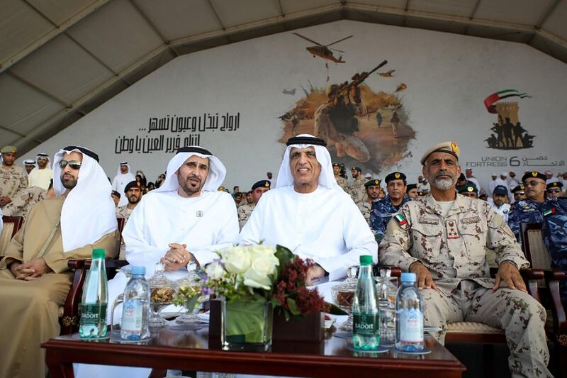 Sheikh Saud bin Saqr Al Qasimi, Supreme Council Member and Ruler of Ras Al Khaimah, attended ‘Union Fortress 6’ Military Show at Al Jazirah Al Hamra. WAM