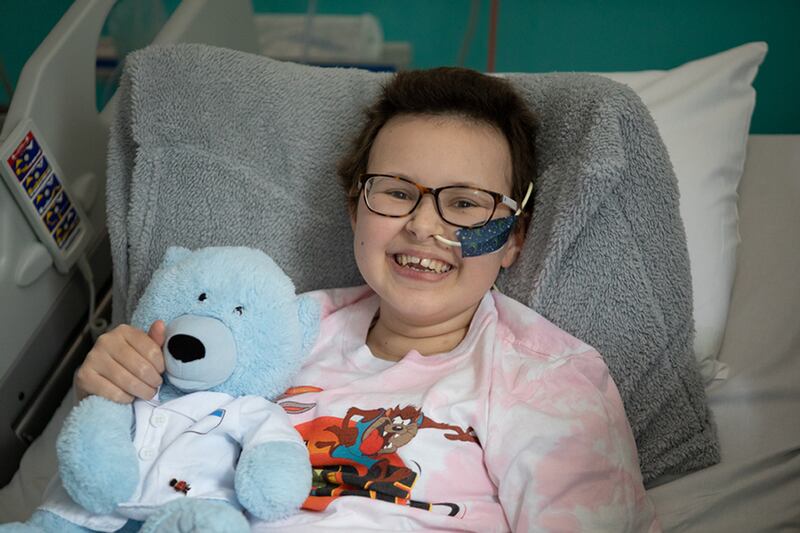 Alyssa during her treatment at Great Ormond Street Hospital. PA.