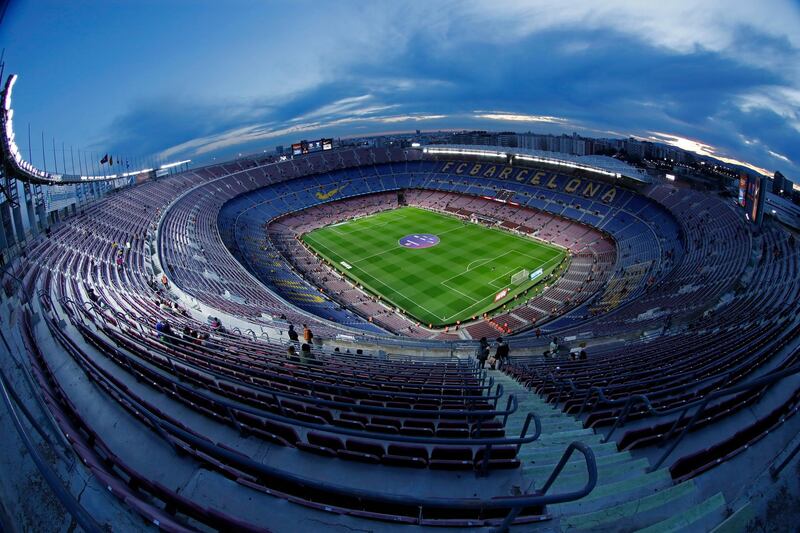 Camp Nou prior to a Copa del Rey match between Barcelona and Leganes in January. AP