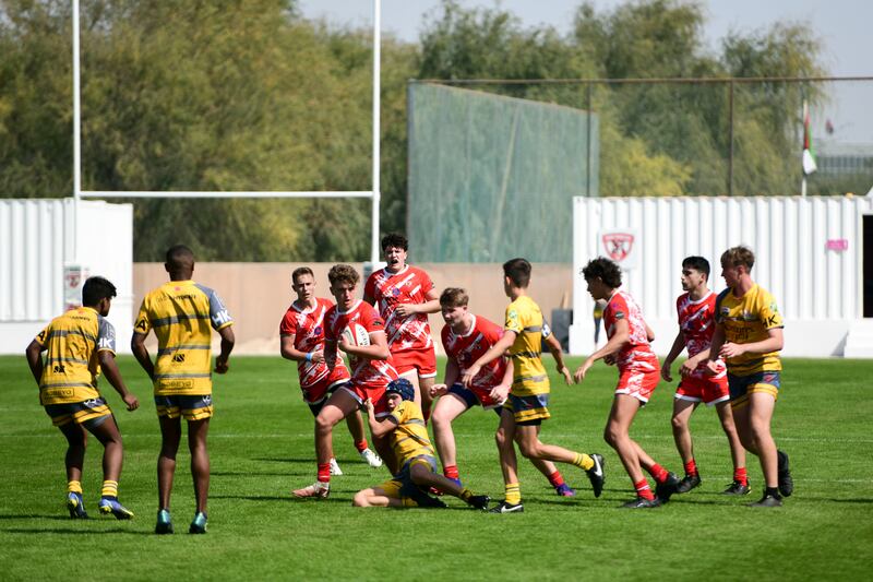 Dubai Tigers vs Dubai Hurricanes for under 16 players at Dubai Police Academy, Dubai. 